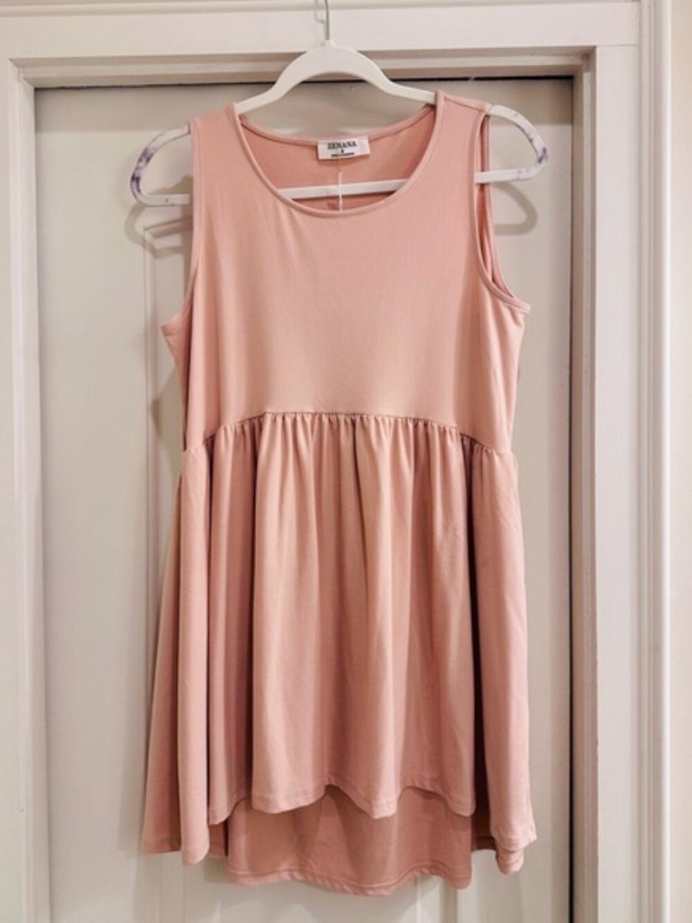 Zenana High Low Blush Pink Dress
